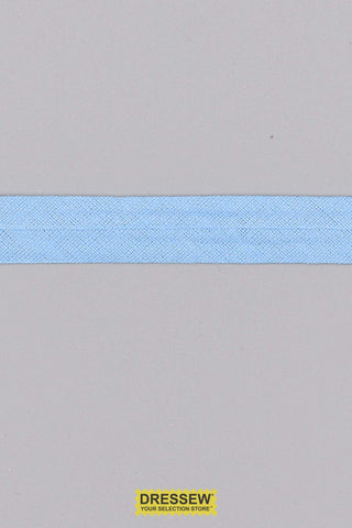 Single Fold Bias 12mm (1/2") Sky Blue