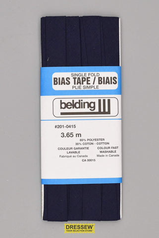 Single Fold Bias Tape Medium Navy