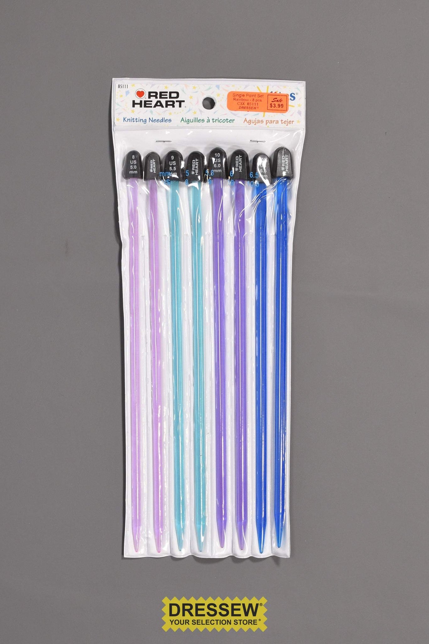 Single Point Knitting Needle Set Rainbow