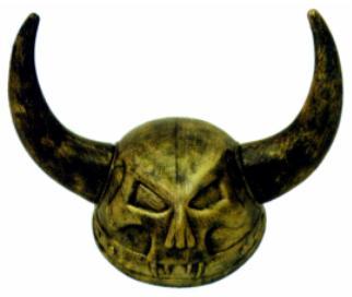 Skull Viking Helmet Gold