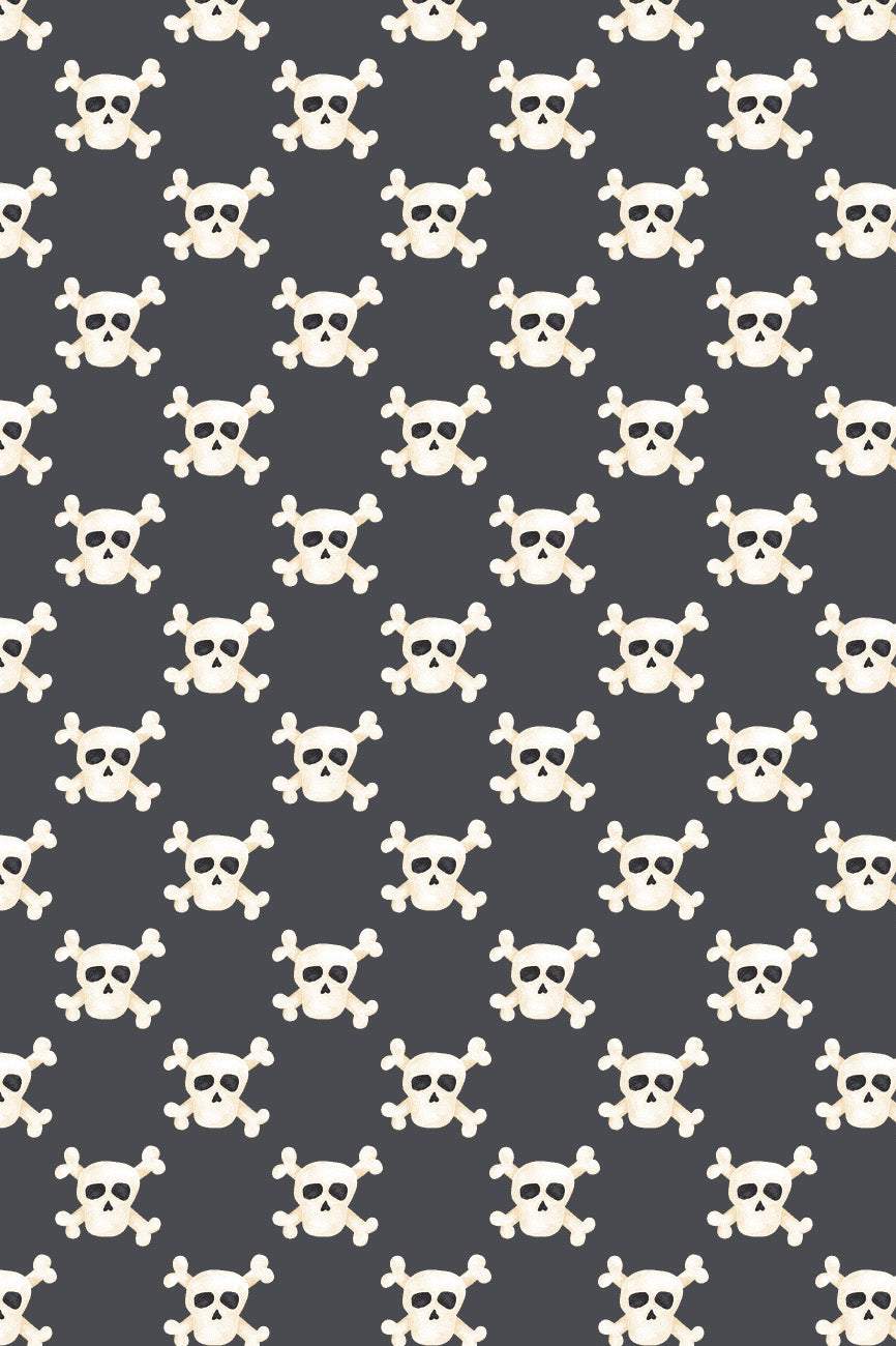 Skulls Flannel Black