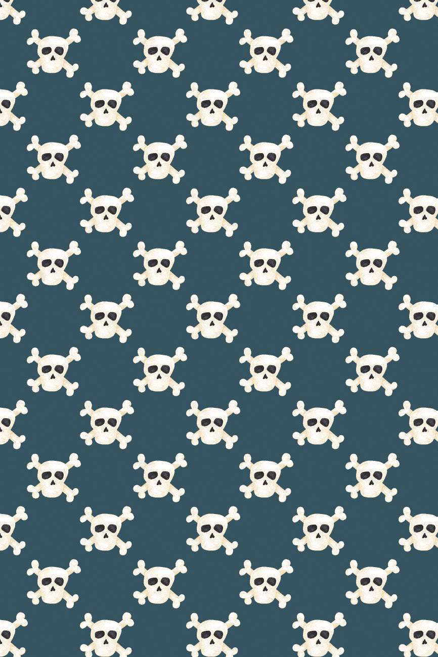 Skulls Flannel Teal