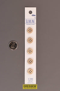 Slimline Button Card 11mm Clay Melange