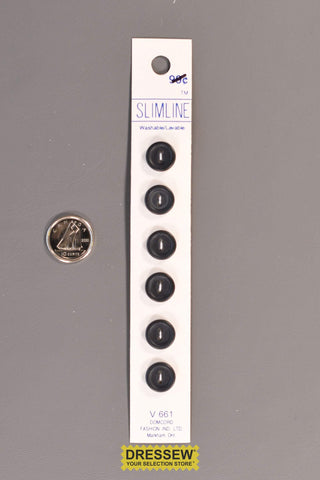 Slimline Button Card 11mm Midnight