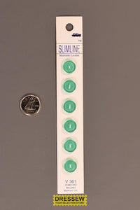 Slimline Button Card 11mm Pearl Mint
