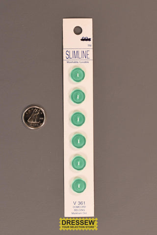 Slimline Button Card 11mm Pearl Mint