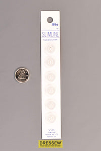 Slimline Button Card 12mm Crystal