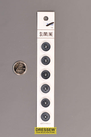 Slimline Button Card 12mm Navy