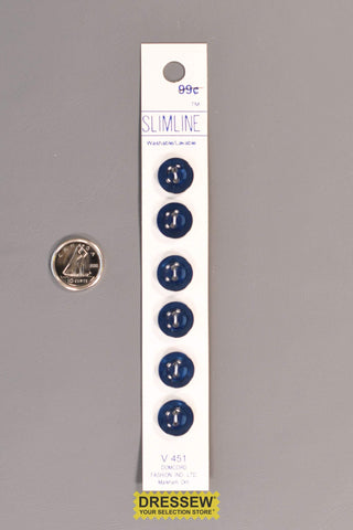 Slimline Button Card 12mm Pearl Royal