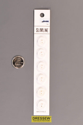 Slimline Button Card 12mm White