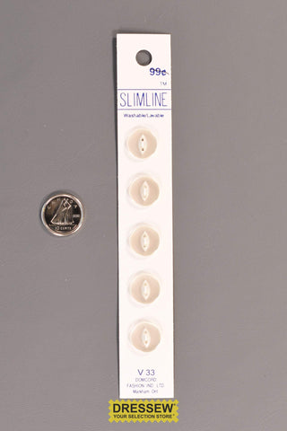 Slimline Button Card 13mm Crystal