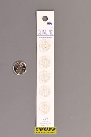 Slimline Button Card 14mm Crystal