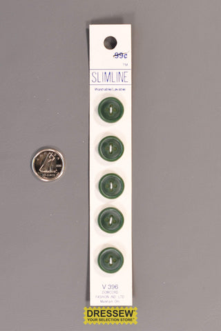Slimline Button Card 14mm Forest