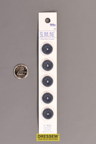 Slimline Button Card 14mm Navy