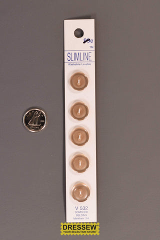 Slimline Button Card 14mm Pearl Oyster