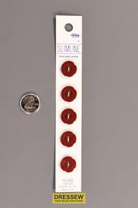 Slimline Button Card 14mm Pearl Rust