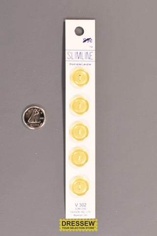 Slimline Button Card 14mm Pearl Yellow