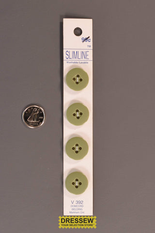 Slimline Button Card 18mm Olive
