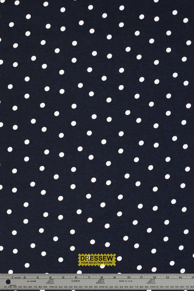Small Dots Flannelette Navy / White