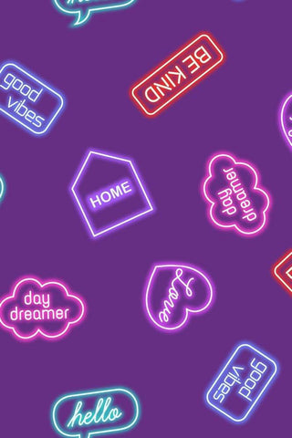 Small Things Neon Signs By Lewis & Irene Purple / Glow-In-Dark