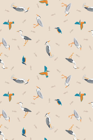 Small Things Rivers & Creeks Herons & Kingfisher By Lewis & Irene Cream