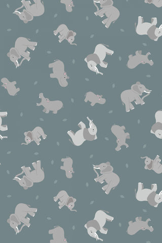 Small Things Wild Animals Elephants & Hippos By Lewis & Irene Grey Blue