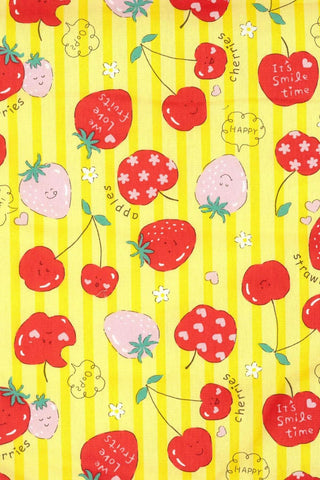 Smile Time Fruits Oxford Canvas Yellow / Red
