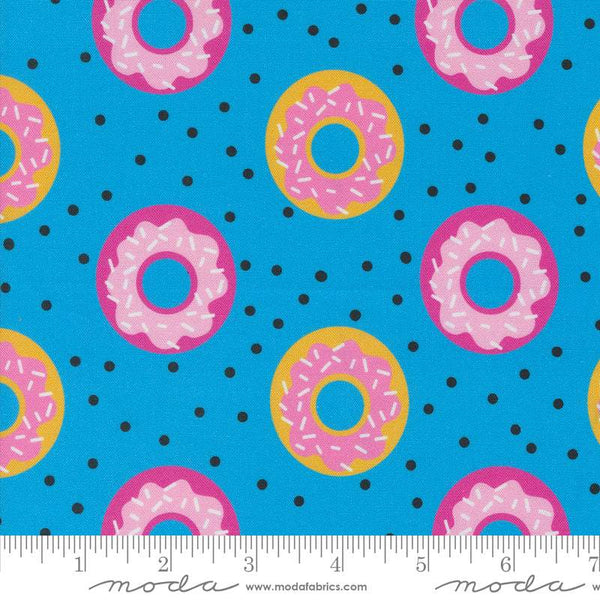 Snack Shack Donut Worry Be Happy By Crystal Manning For Moda Blueberry