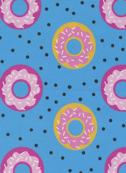 Snack Shack Donut Worry Be Happy By Crystal Manning For Moda Blueberry