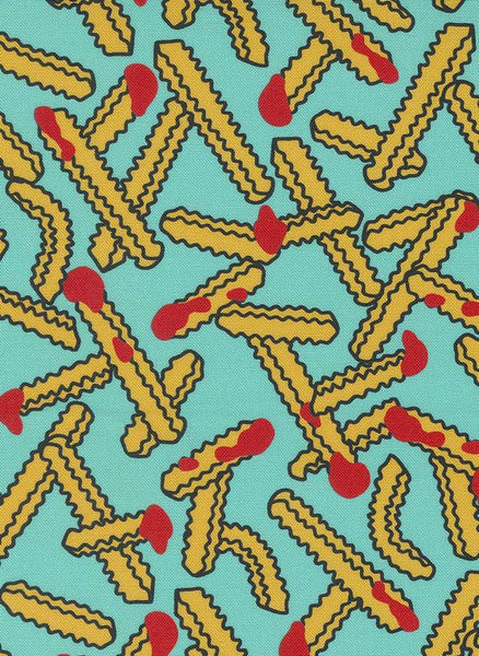 Snack Shack Lay Off Me I'm Starving By Crystal Manning For Moda Blue Razz