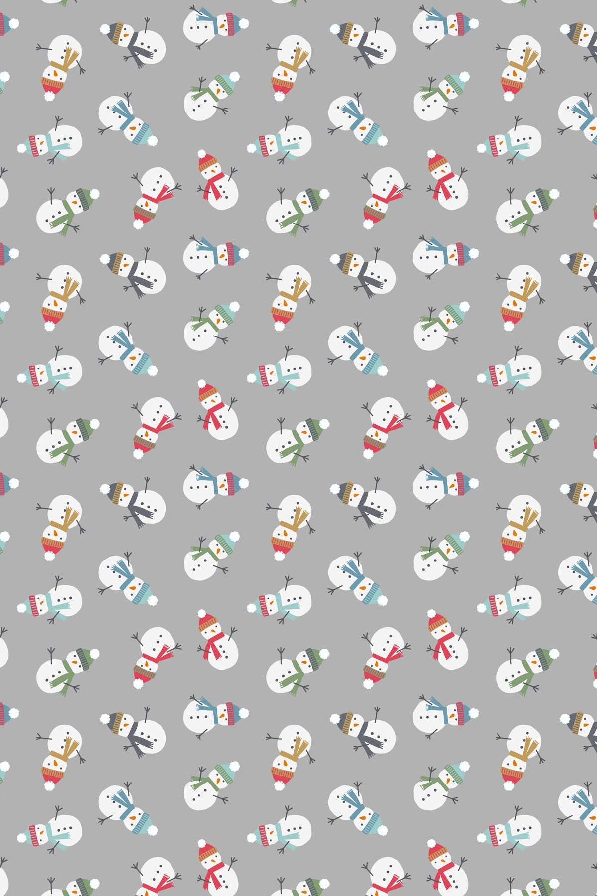 Snow Day Flannel Scattered Snowmen By Lewis & Irene Grey