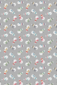 Snow Day Flannel Scattered Snowmen By Lewis & Irene Grey