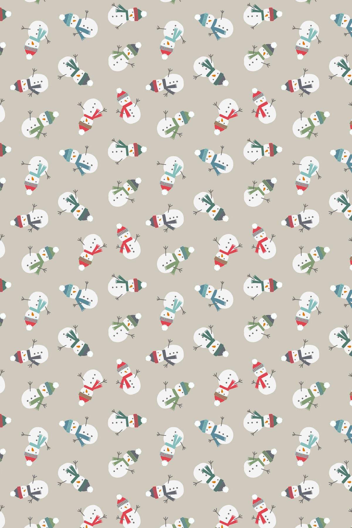 Snow Day Flannel Scattered Snowmen By Lewis & Irene Stone