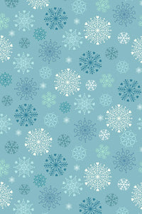 Snow Day Flannel Snowflakes By Lewis & Irene Ice Blue