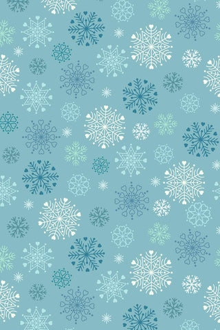 Snow Day Flannel Snowflakes By Lewis & Irene Ice Blue