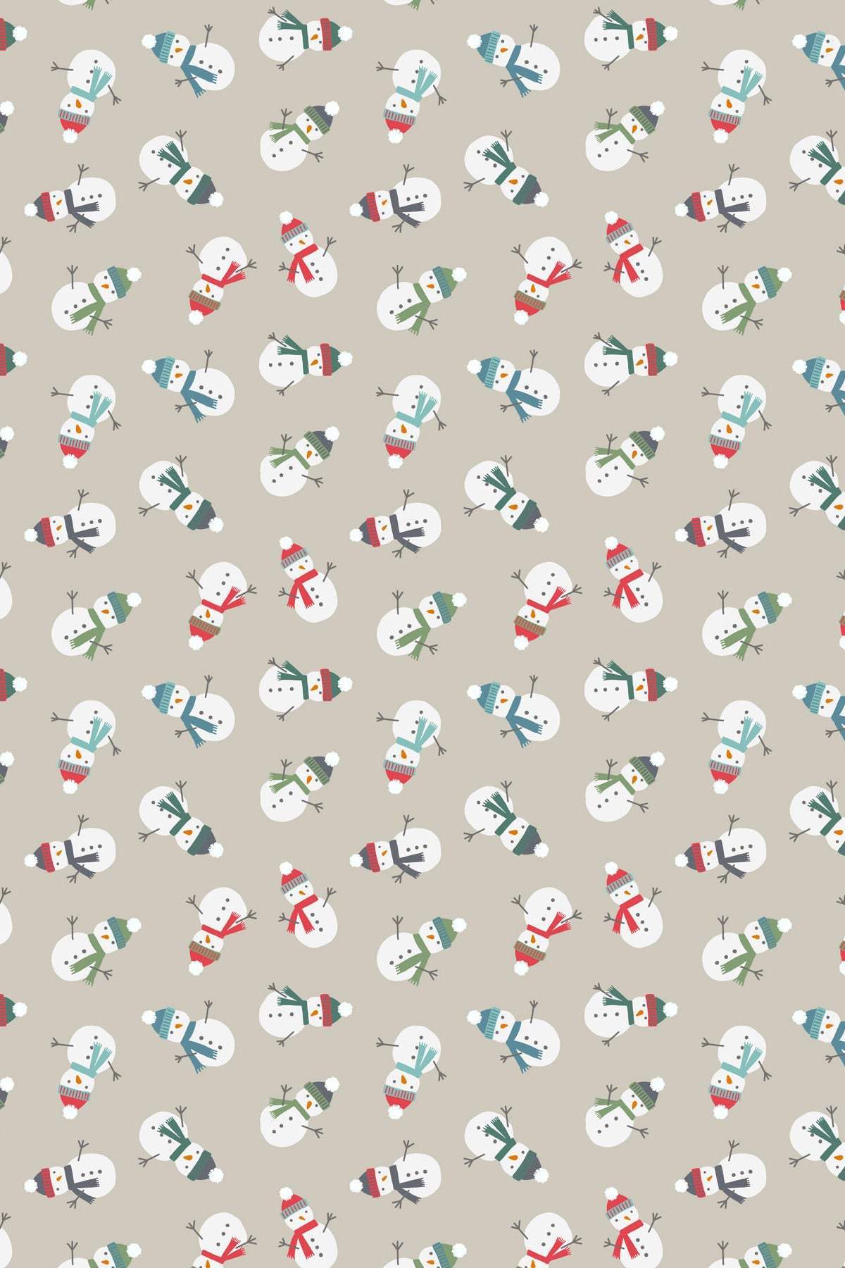 Snow Day Premium Flannel Scattered Snowmen By Lewis & Irene Stone