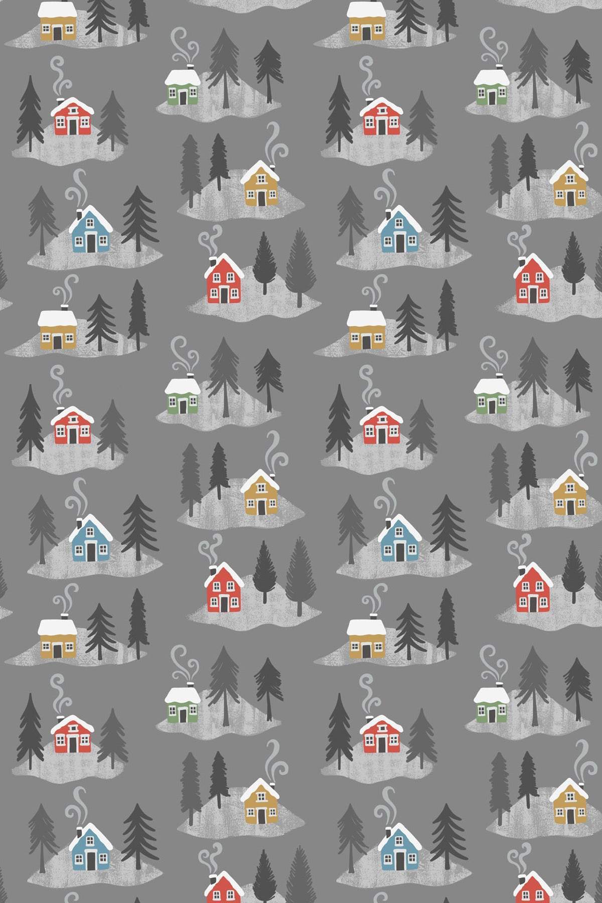 Snow Day Premium Flannel Snow Day Houses By Lewis & Irene Grey