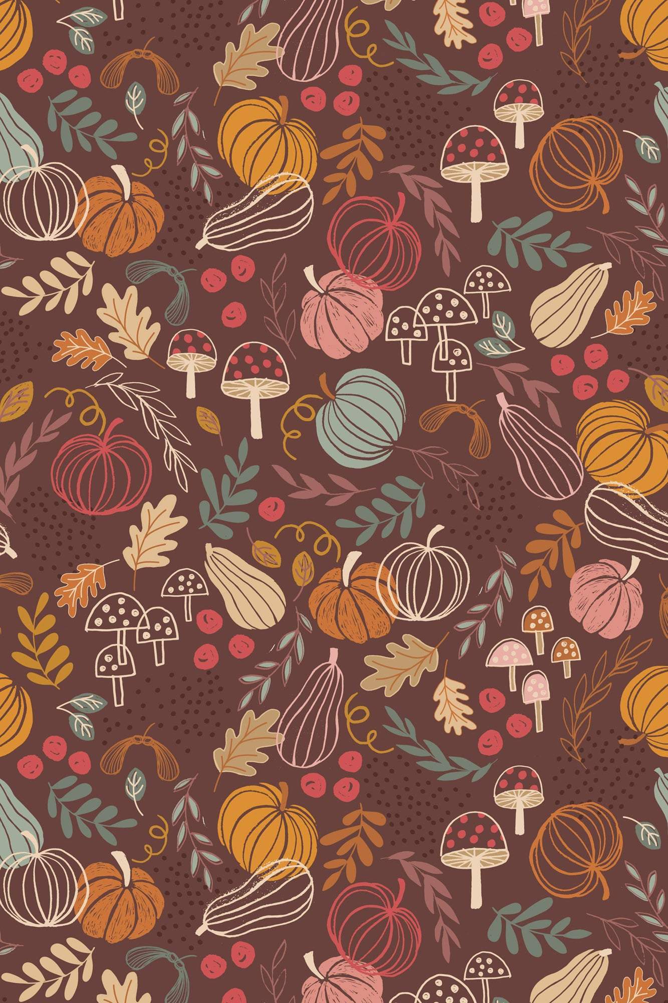 Snuggle Up Season Premium Flannel Pumpkins By Lewis & Irene Chocolate