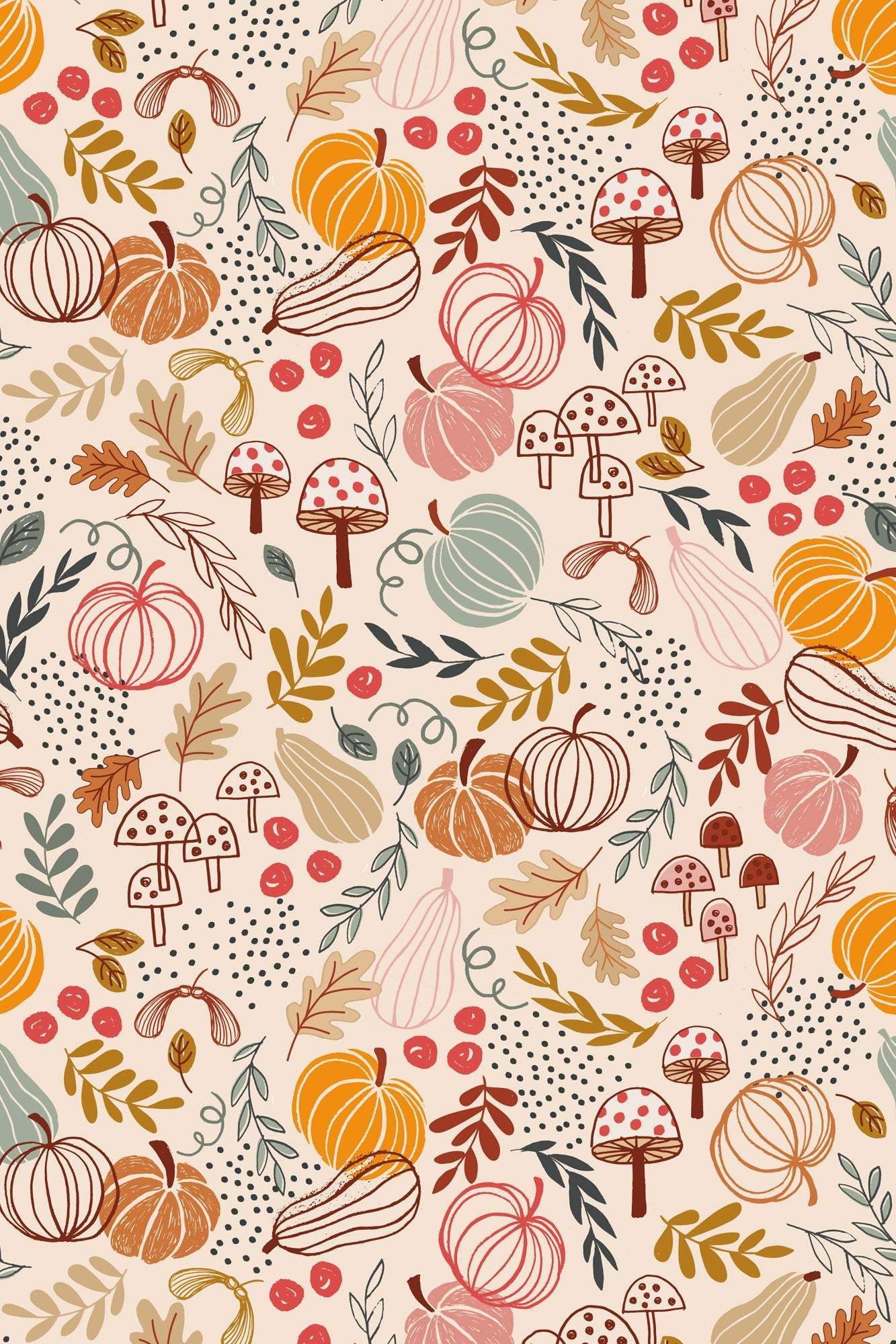 Snuggle Up Season Premium Flannel Pumpkins By Lewis & Irene Cream