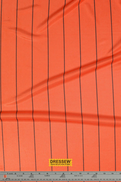 Soccer Pinstripe Dark Orange / Black