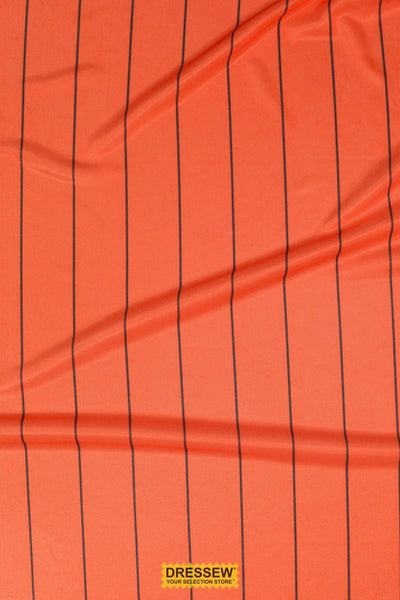Soccer Pinstripe Dark Orange / Black