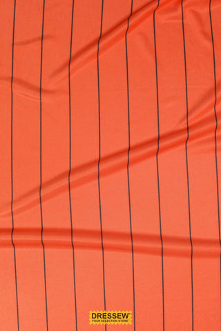 Soccer Pinstripe Dark Orange / Black