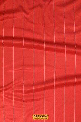 Soccer Pinstripe Red / White