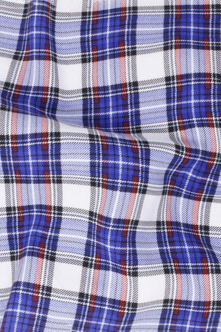 Sofia Plaid Royal / White