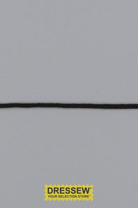 Soft Fabric Elastic Cord 3mm (1/8”) Round Black