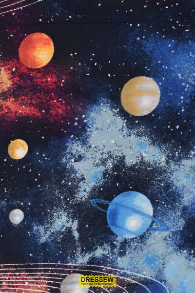 Solar System Flannelette Navy / Multi