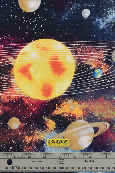 Solar System Flannelette Navy / Multi