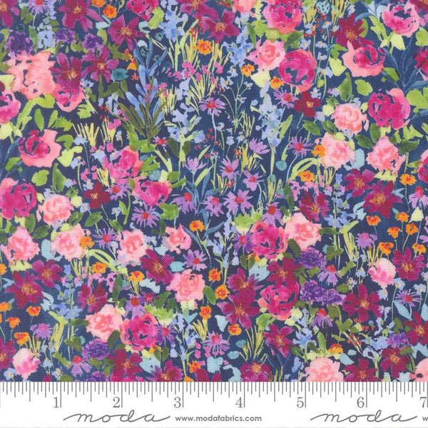Soulstice Garden Glitter By Create Joy Project For Moda Navy