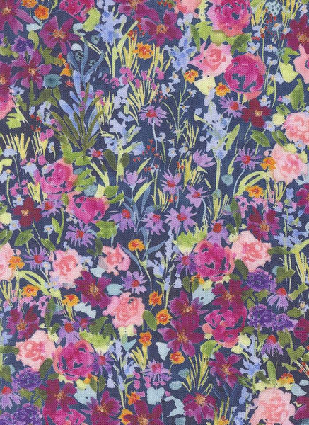 Soulstice Garden Glitter By Create Joy Project For Moda Navy