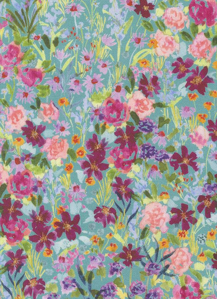 Soulstice Garden Glitter By Create Joy Project For Moda Turquoise